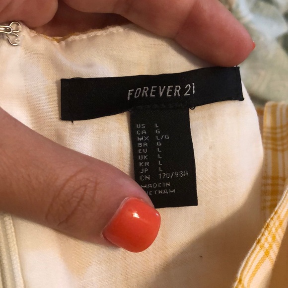 Yellow plaid shift dress - Picture 4 of 4